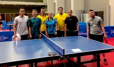 La selección Colombia de Tenis de Mesa.