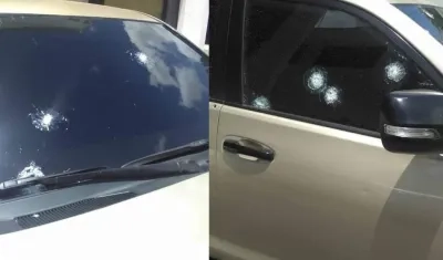 Camioneta donde se desplazaba el director de la Dian, atacada a bala.