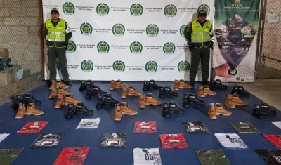 Mercancía de contrabando decomisada.