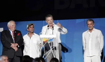 El Presidente Juan Manuel Santos durante su discurso. 