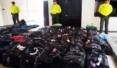 Maletas recuperadas por la Policía