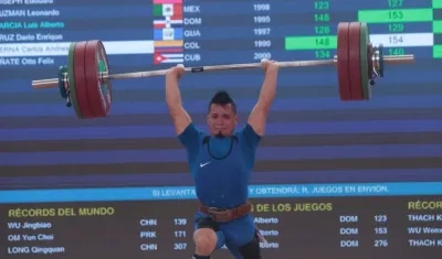 Carlos Berna, pesista colombiano. 