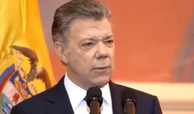 Juan Manuel Santos, presidente.