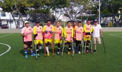 Los Guerreros de Bucaramanga es uno de los equipos de fútbol de Amputados que está  en Barranquilla.