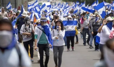 Marchas "Masaya Florecerá" y "Solo el Pueblo Salva al Pueblo",