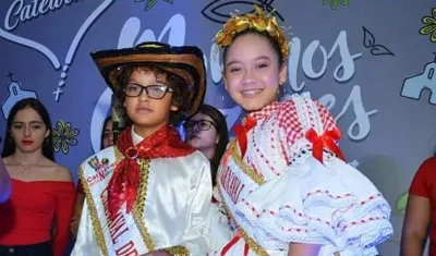 Samuel Martínez y Shayda Londoño, Reyes Infantiles del Carnaval.