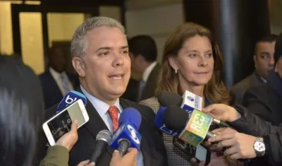 Iván Duque y la Vicepresidenta Marta Lucía Ramírez.