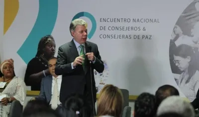 Juan Manuel Santos, presidente.