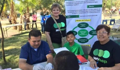 Miriam Castellot en una campaña sobre la enfermedad Hepatitis C.