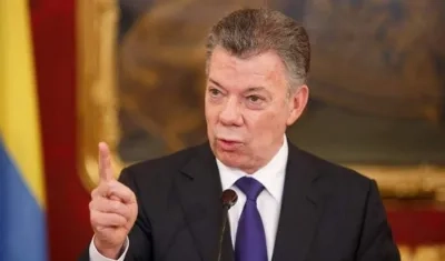 El presidente, Juan Manuel Santos