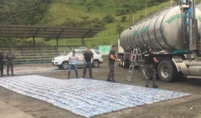 Parte de la droga incautada.