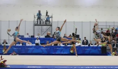 Las representantes de México en acción.