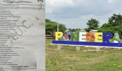 Panfleto que apareció en Ponedera.