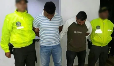 Harold Ubaldo Cortés Anaya, de 24 años; y Brayan José Florez Donado, de 28, los capturados.