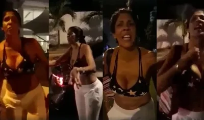 Momentos del incidente entre 'La Madame' y la Policía. 