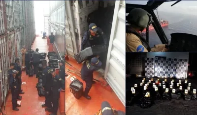 Momentos en que la Armada Nacional llevaba a cabo el operativo.