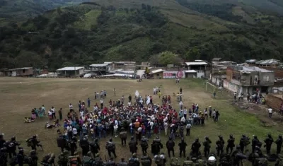 Argelia, Cauca, un día después de la tragedia.