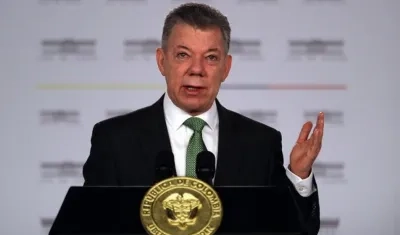 El presidente colombiano, Juan Manuel Santos