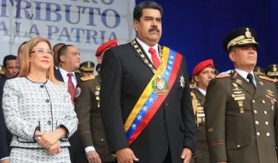 El Presidente Nicolás Maduro en momento previo al atentado.