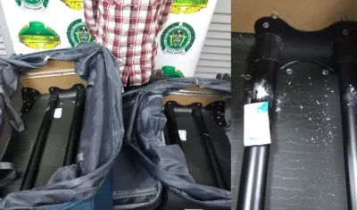 Dos maletas 10 kilos de clorhidrato de cocaína