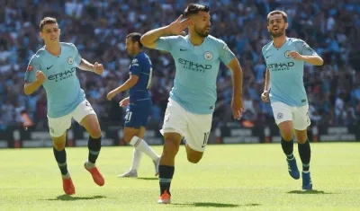 Sergio Agüero, delantero del Manchester City. 