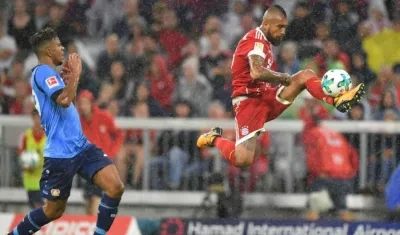 Arturo Vidal, en acción de partido. 