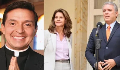 El padre 'Chucho', Marta Lucía Ramírez e Iván Duque. 