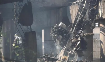 Así quedó el camión. 