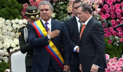 En su discurso de posesión, el Presidente Iván Duque