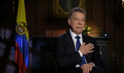 Juan Manuel Santos, presidente.