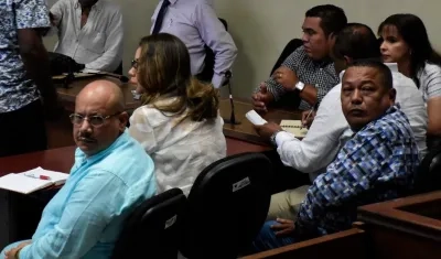 Los 7 implicados en el caso de Aida Merlano durante la audiencia.