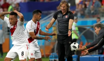 Ricardo Gareca, técnico de Perú. 