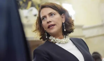 La Ministra del Interior, Nancy Patricia Gutiérrez