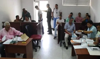 Momento de la audiencia. 