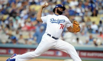Kenley Jansen lanzador de Grandes Ligas. 