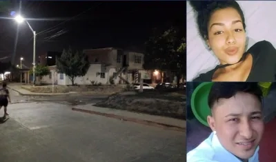 Lugar donde los dos jóvenes (foto) murieron en un accidente de tránsito.