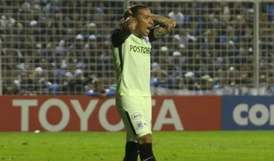 Dayro Moreno, delantero del Atlético Nacional. 