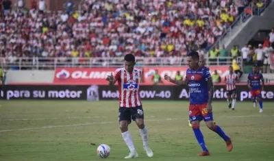 Teófilo Gutiérrez en el duelo ante el Deportivo Pasto. 