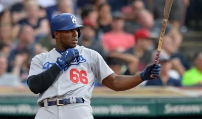 Yasiel Puig, pelotero de Grandes Ligas. 