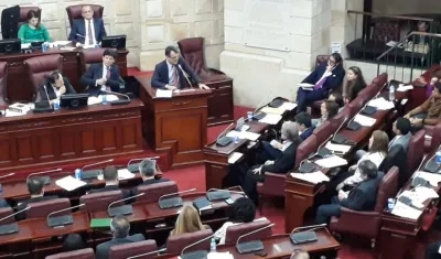 Sesión del Senado para la escogencia de los candidatos.