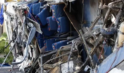 Bus accidentado en Ecuador