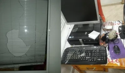 Así quedó la casa después del ataque. 