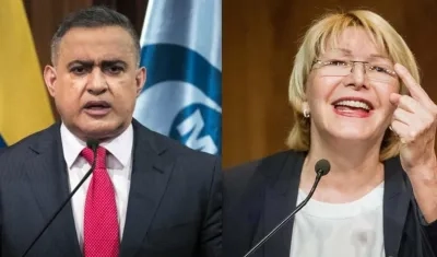 Tarek Saab, fiscal de Venezuela, y Luisa Ortega, exfiscal.