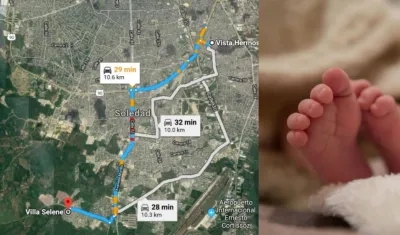 La mujer llevó a la bebé de Villa Selene a Vista Hermosa.