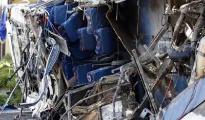 Bus accidentado en Ecuador