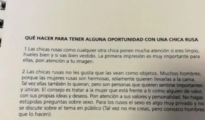 Parte de los consejos publicados en el manual. 