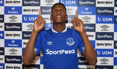 Yerry Mina, jugador colombiano del Everton.
