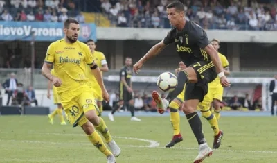 Cristiano Ronaldo en el partido ante el Chievo Verona. 