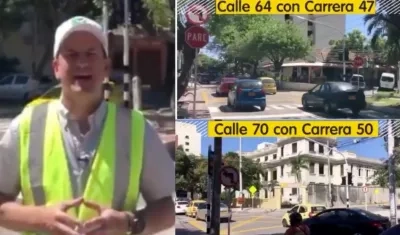 Fernando Isaza explica los dos nuevos puntos de semaforización.