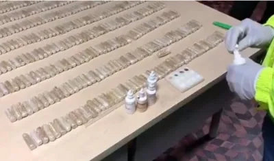 La Policía realizó la prueba a la droga hallada.